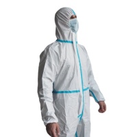 Комбинезон (костюм)  защитный XXXL с бахилами и капюшоном, на молнии, 260 гр. оптом