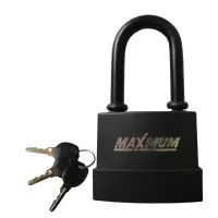 Замок навесной всепогодный 80 мм, с длинным ушком,автоматическое запирание,"MAXIMUM" MX06140 (3481)